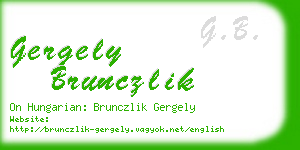 gergely brunczlik business card